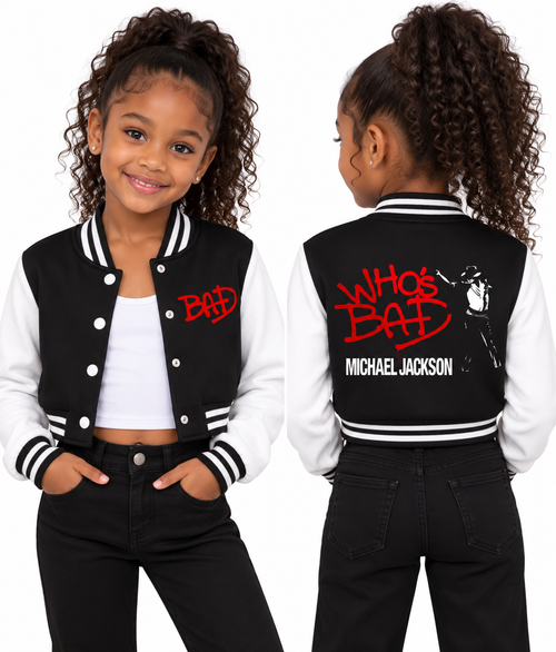 Dance Dynamics Exclusive – “Who’s Bad” Crop Varsity Jacket