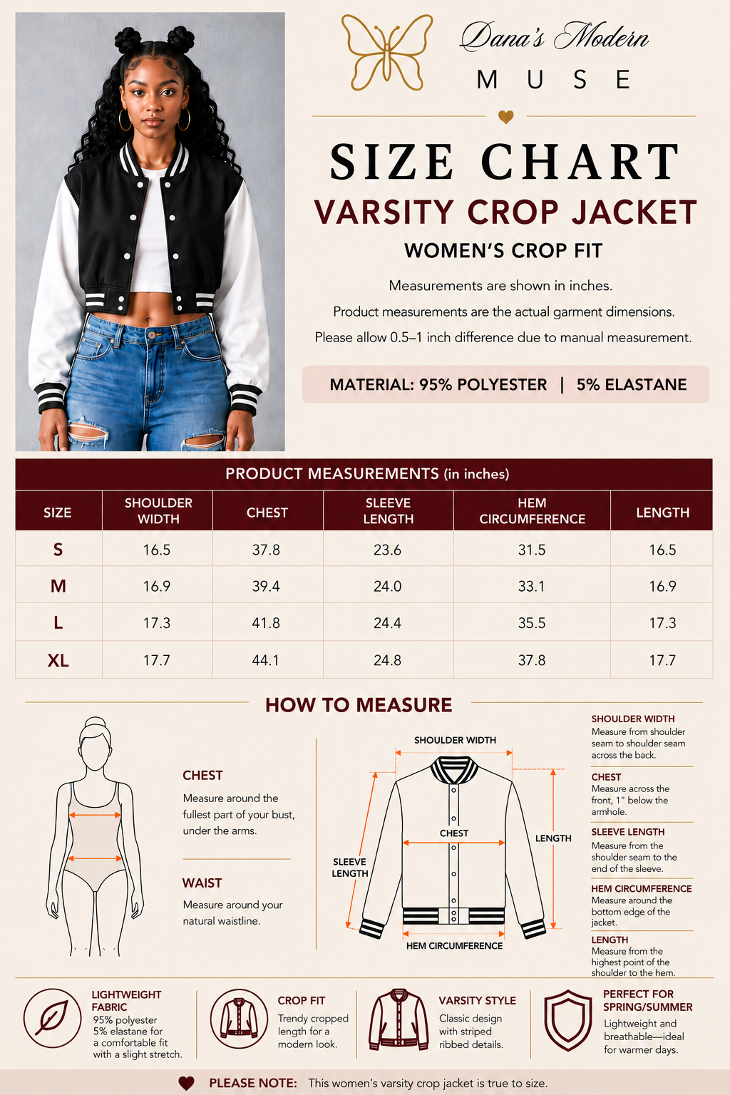 Dance Dynamics Exclusive – “Who’s Bad” Crop Varsity Jacket